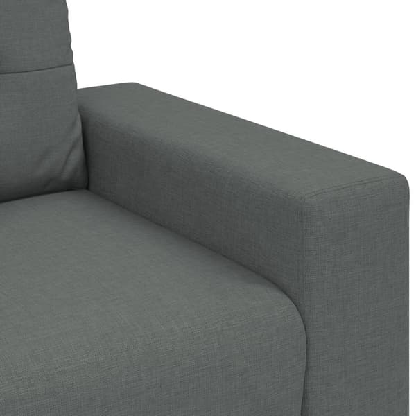 Soffa 3 pcs Mörkgrå 221 x 80 x 80 cm Linnenblandad tyg