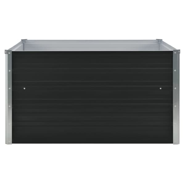 Odlingslåda 100x100x45 cm galvaniserat stål antracit