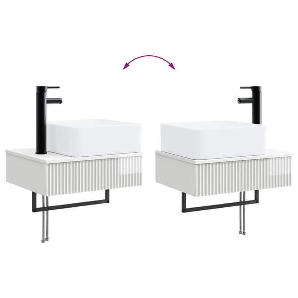 Badrumsskåpsset 3 st Vit högglans 53 x 35 x 39 cm