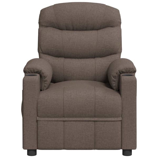 Massagefåtölj taupe tyg