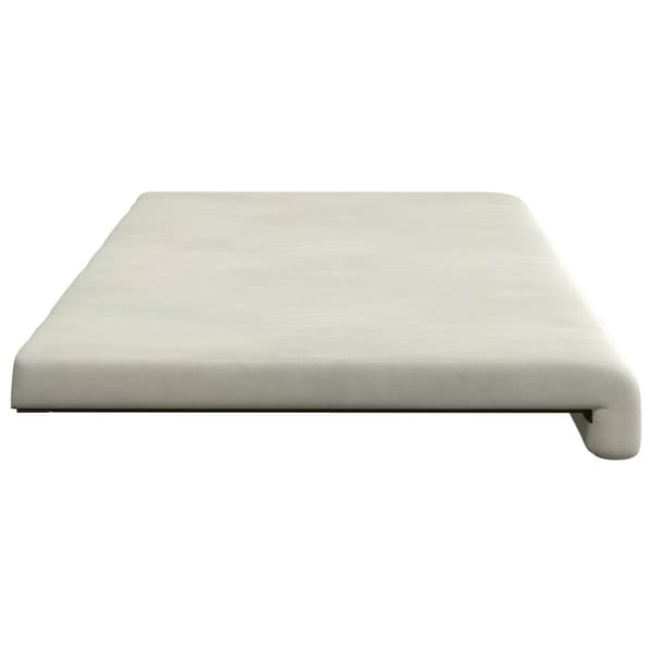 Bänk kudde Sammet (V) Gräddvit Djup 35 cm
