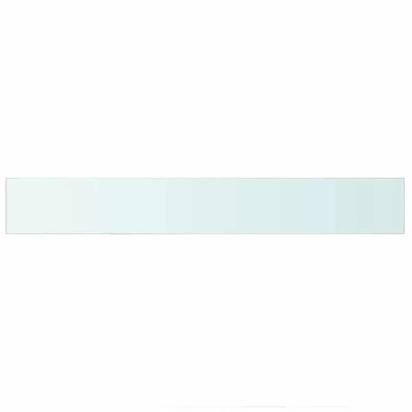 Hyllplan 2 st glas genomskinlig 90x12 cm