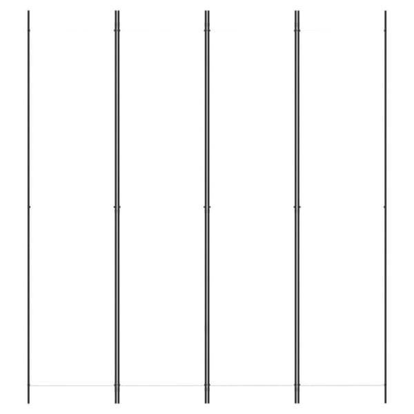 Rumsavdelare 4 paneler vit 200x220 cm tyg