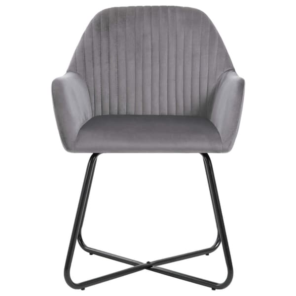 Matstolar 2 st grå sammet