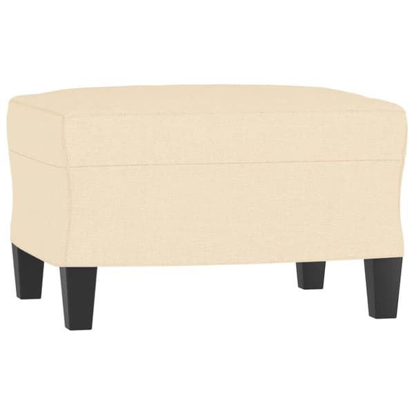 Fotpall gräddvit 60x50x41 cm tyg
