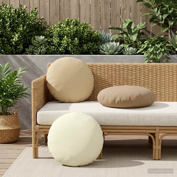 Kuddöverdrag 6 st HEERLEN Beige Ø 50 cm Polyester