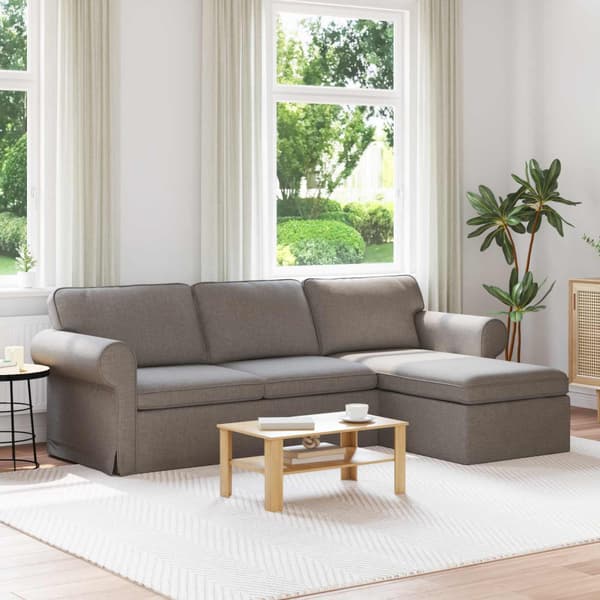 Soffa Taupe 245 x 138 x 80 cm tyg