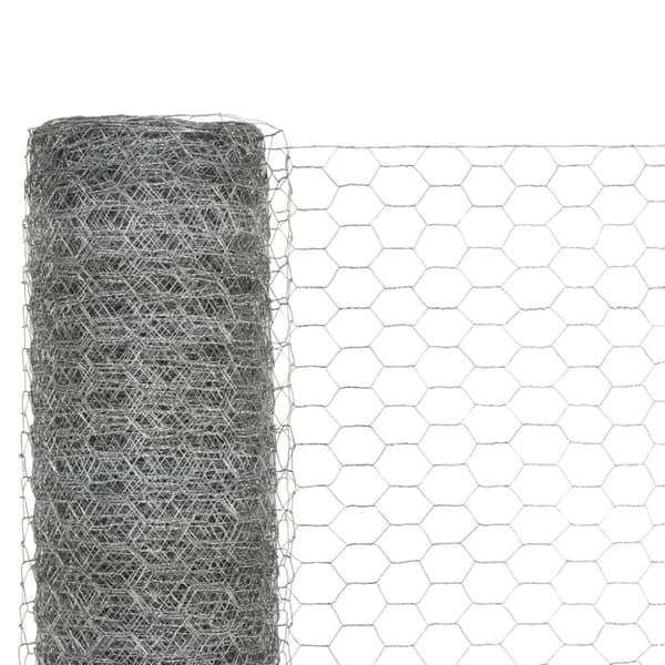 Hönsnät galvaniserat stål 25x1,2 m silver