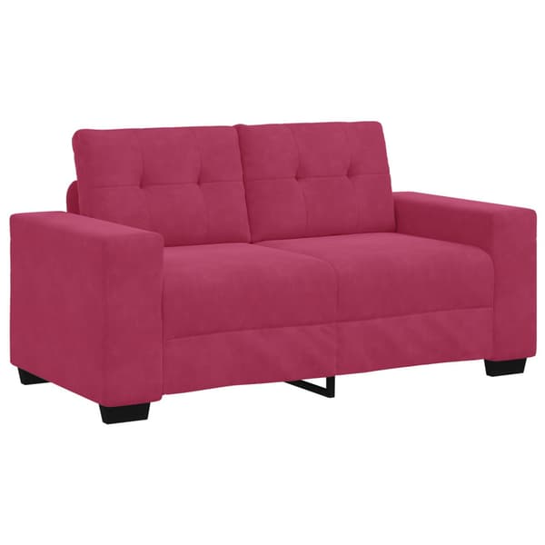 Soffset 3 pcs Vind Röd 221 x 80 x 80 cm Sammet