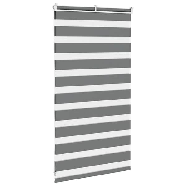 Rullgardin zebra mörkgrå 70x100 cm tyg bredd 65,9 cm polyester