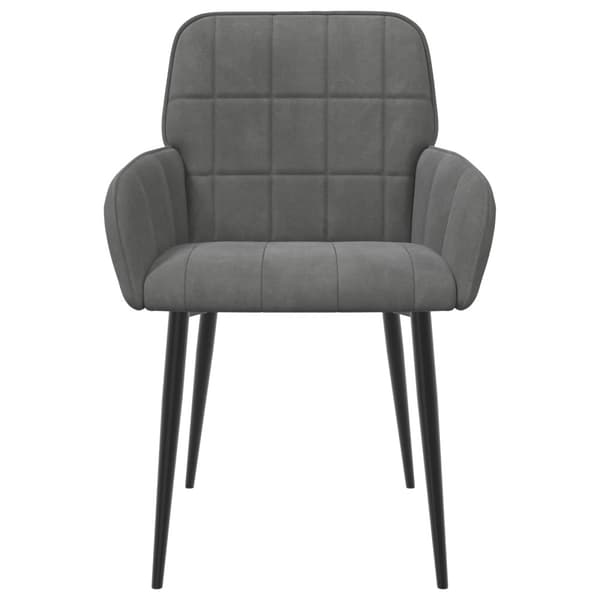 Matstolar 6 pcs Sammet Mörkgrå 57 x 50 x 85 cm