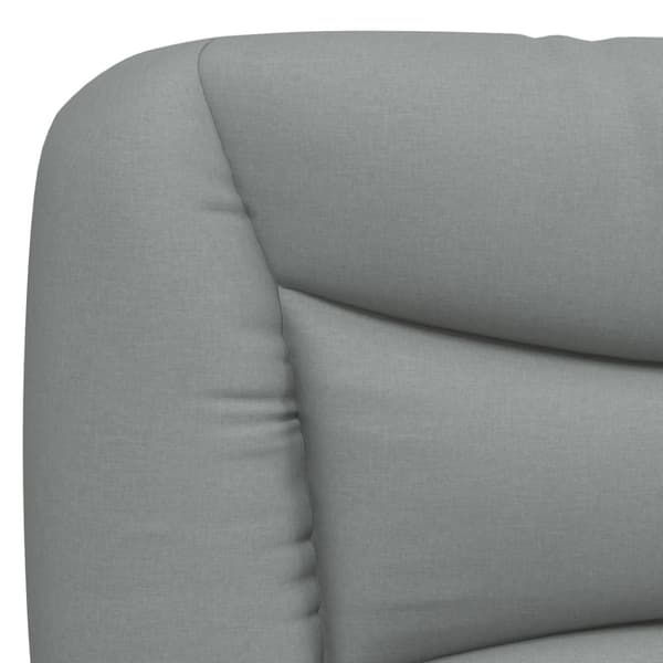 Bed Frame without Mattress "Hvar" Light Grey 140x200 cm Fabric