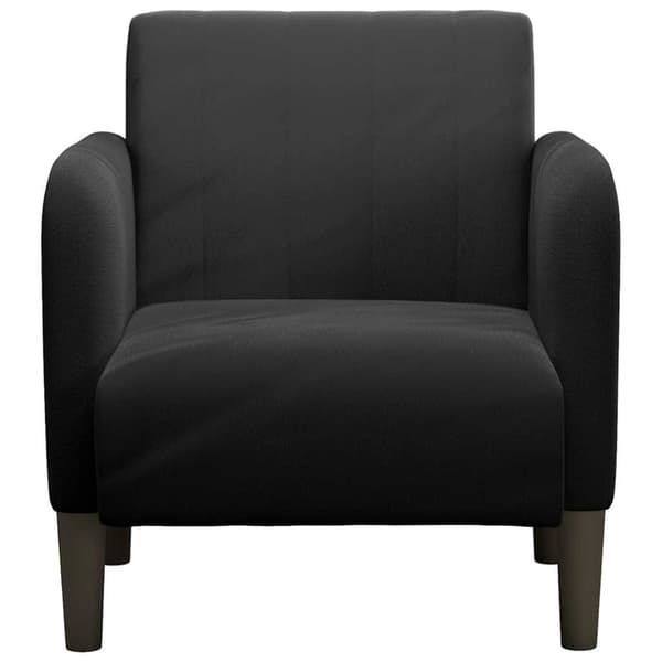 Soffstol med armstöd svart 54 cm sammet