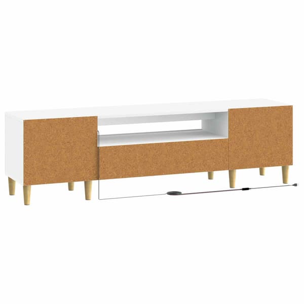 LED TV-skåp Vit Konstruerat trä