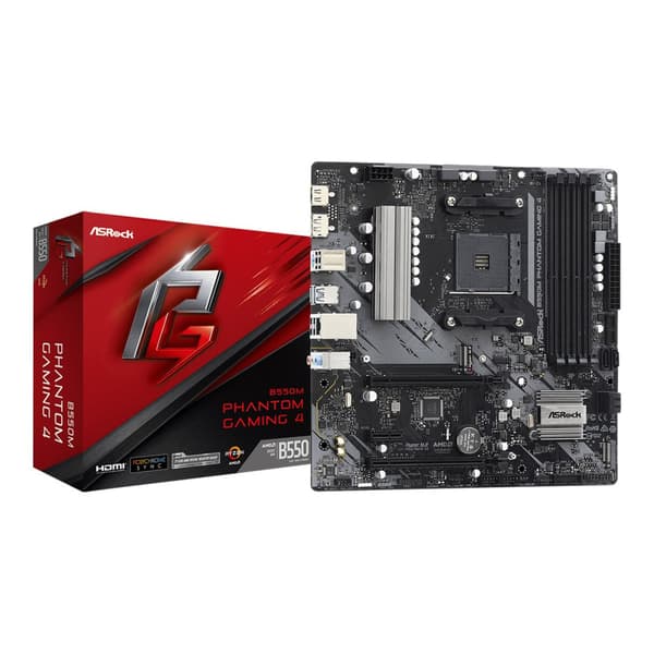 ASRock B550M Phantom Gaming 4 - moderkort - micro ATX - Socket AM4 - AMD B550