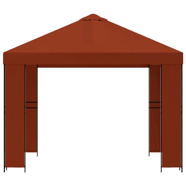 Paviljong 3 x 3 m Terracotta Polyester och Stål 190