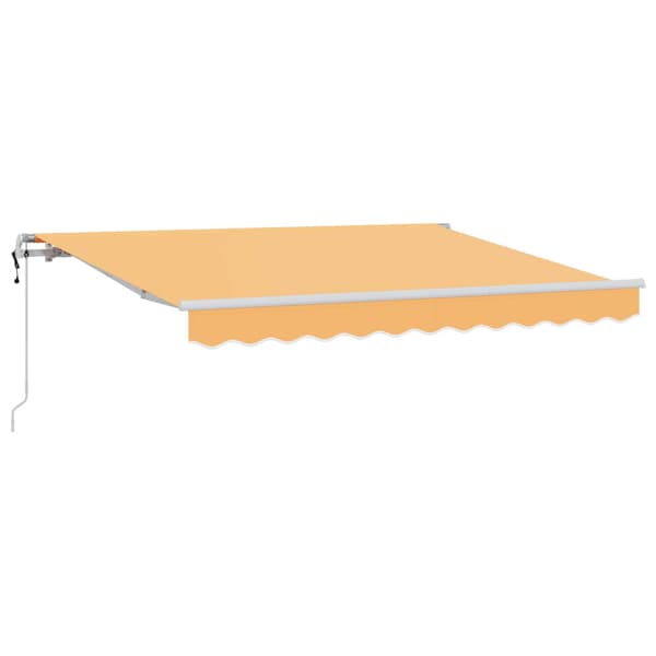 Utdragbar markis Sand 600 × 350 cm 100% Polyester och Aluminium