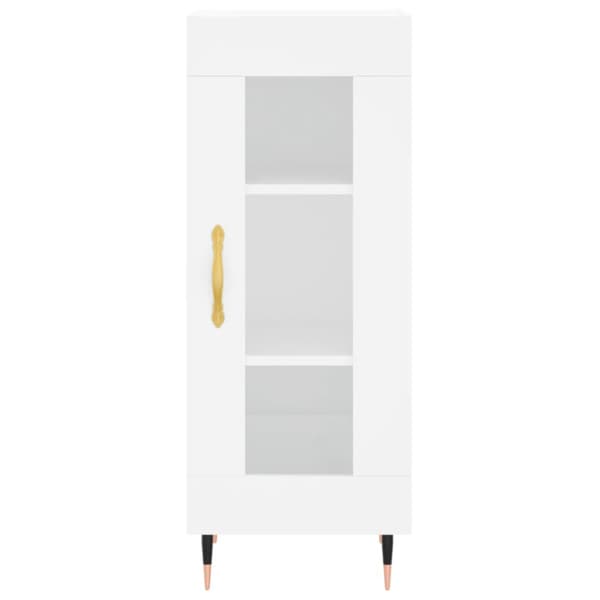 Högskåp vit 34,5x34x180 cm konstruerat trä