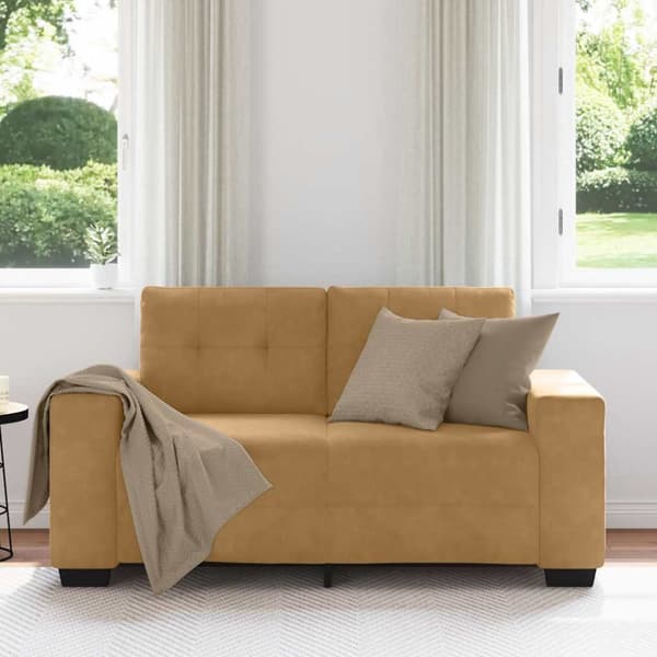 Tvåsitssoffa Brun 160 cm Sammet
