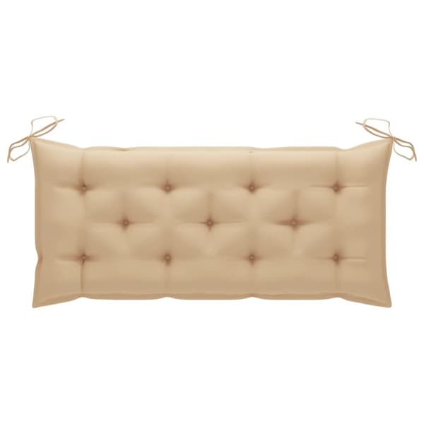 Trädgårdsbänk med dyna 120 cm bambu
