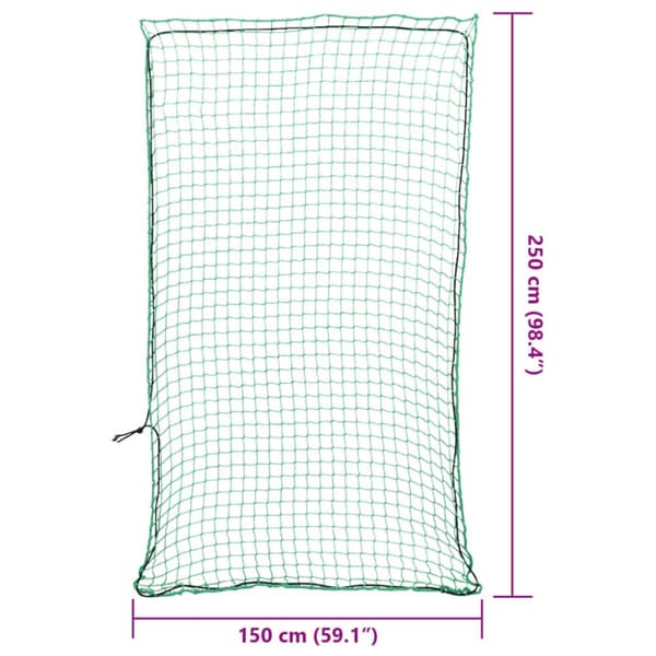 Lastnät med elastiskt rep grön 2,5x1,5 m PP