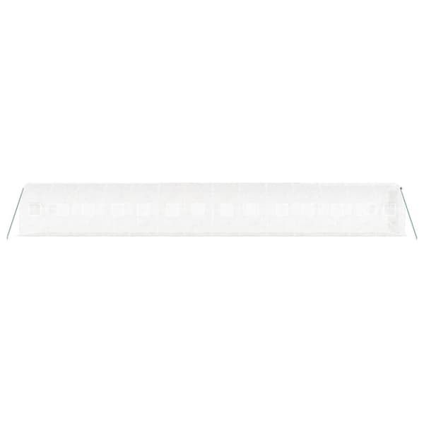 Växthus med stålram vit 28 m² 14x2x2 m