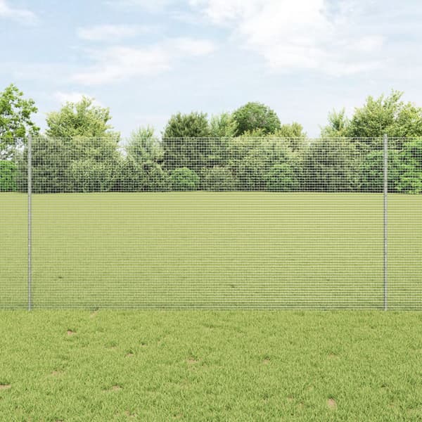Stängsel med stolpe Silver 1,2 x 25 m Stål