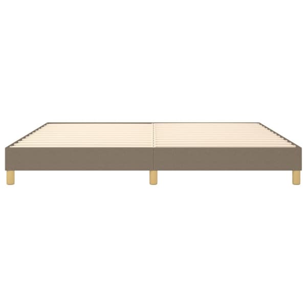 Boxspring-sängram taupe 200x200 cm tyg