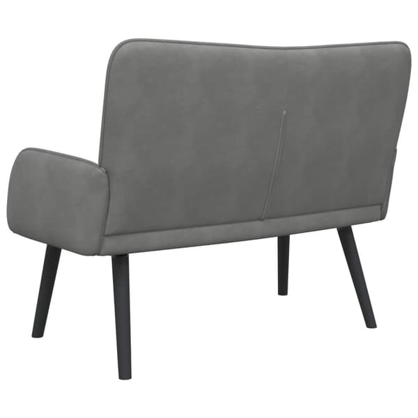 Tvåsitssoffa Mörkgrå 115 x 61 x 87 cm Sammet