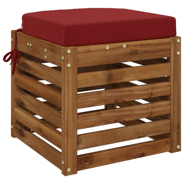 1-delad Sittkudde SOEST 100% Polyester Vinröd 45 x 45 x 7 cm