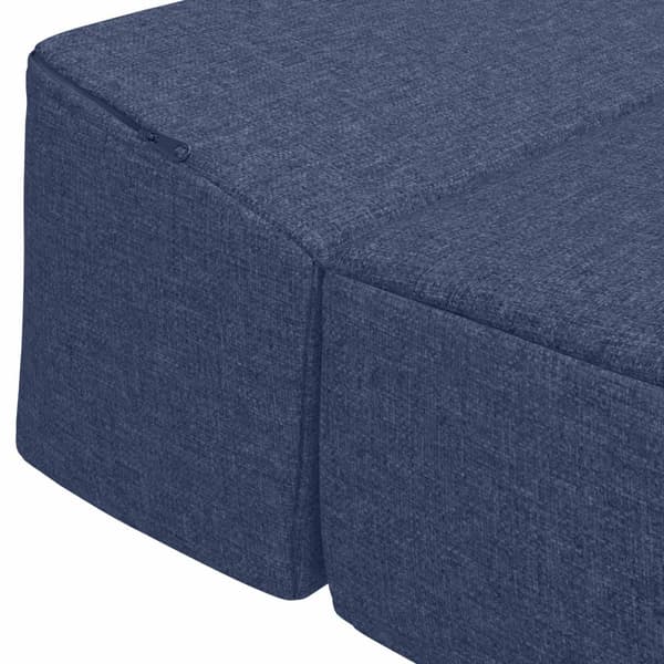 Fällbar Soffbed Blå 200 x 70 x 10 cm Tyg