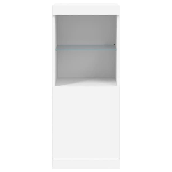 Skänk med LED-belysning vit 41x37x100 cm