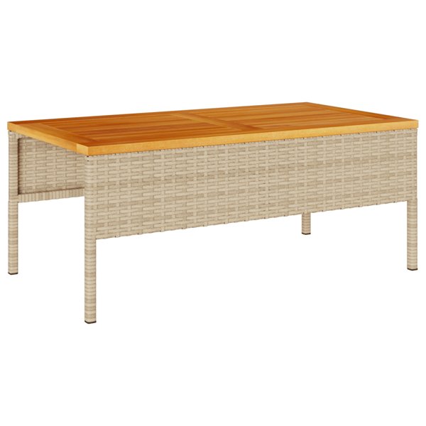 Trädgårdsoffset 6 pcs Beige och gräddfärgad konstrotting