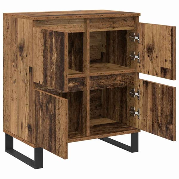 Sideboard 3 pcs Gammalt trä 60 x 35 x 70 cm