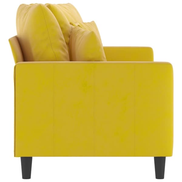 2-sitssoffa gul 140 cm sammet