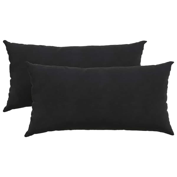 Sofakuddar 2 pcs Svart 80 x 40 cm Kordread tyg