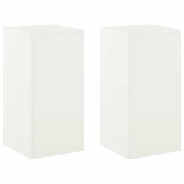 Växtställ 2 pcs Vit 30 x 30 x 60 cm Stål