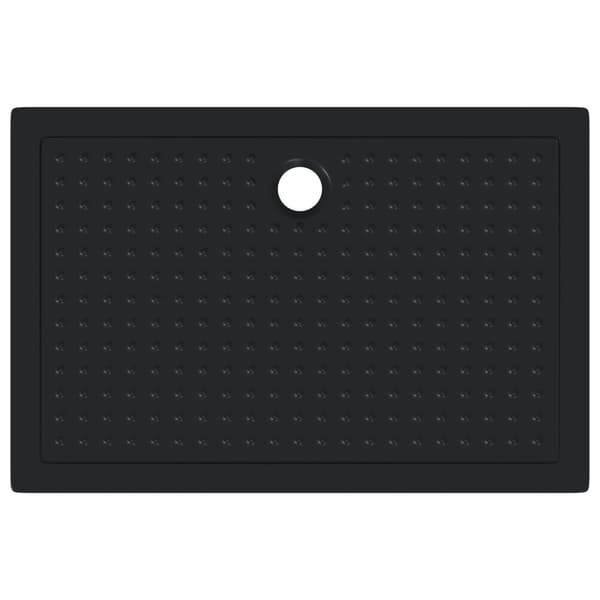 Duschbas Tray med Prickar Svart 120 x 80 x 4 cm ABS