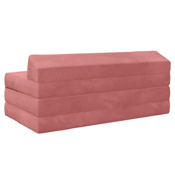 Fällbar Soffbed Rosa 120 x 60 x 49 cm Tyg