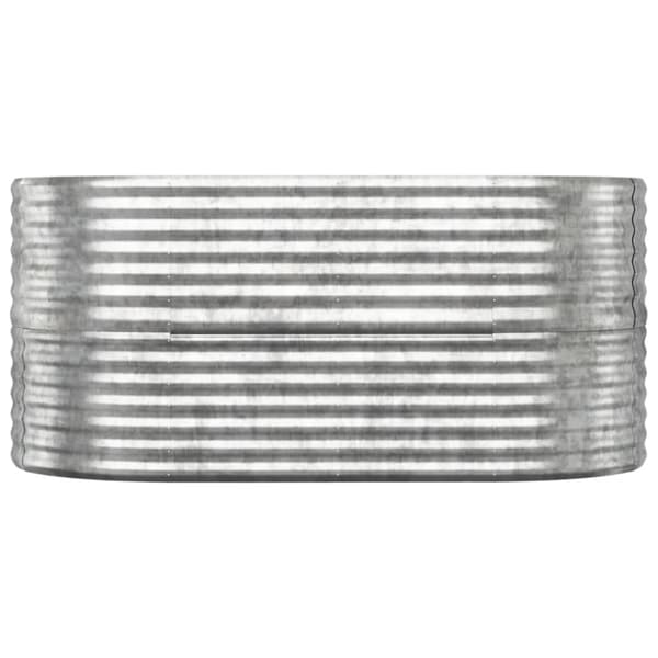 Odlingslåda galvaniserat stål 152x80x68 cm silver