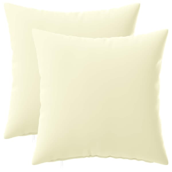 Kuddöverdrag 2 st HEERLEN Gräddvit 45 x 45 cm Polyester
