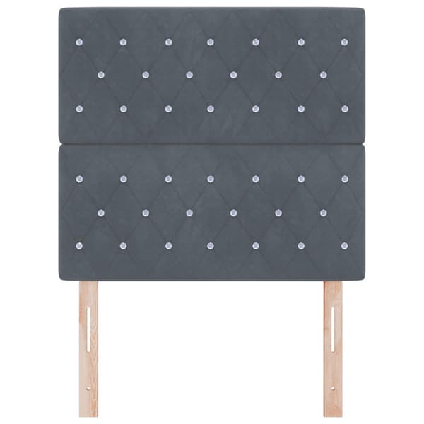 Huvudgavel Mörkgrå 100 cm Sammet