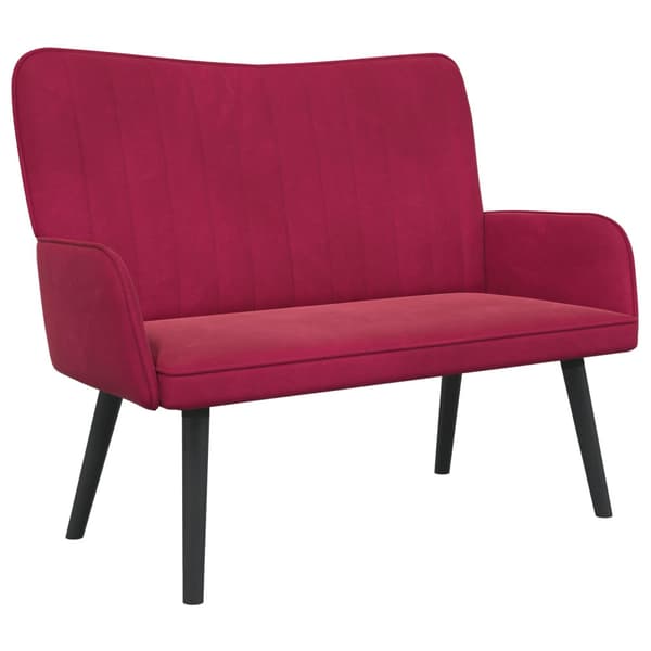 Tvåsitssoffa Vinröd 115 x 61 x 87 cm Sammet
