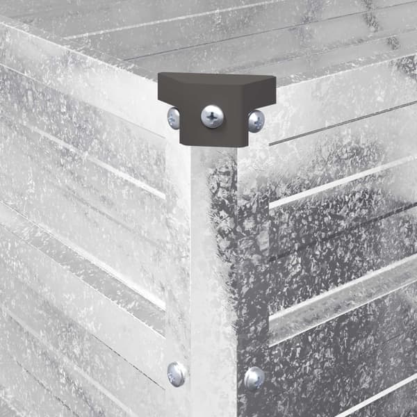 Höjd Trädgårdsbädd Silver 320 x 80 x 24 cm galvaniserad