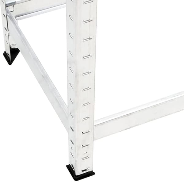 Däckställ 2 hyllplan silver 3 st 110x40x110 cm stål