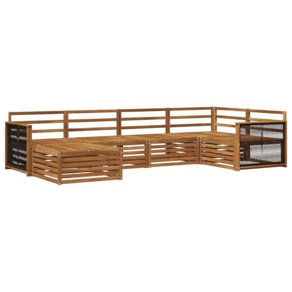 Utomhussoffset 6 pcs Naturlig