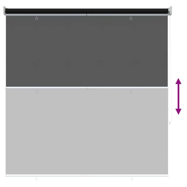 Rullgardin UV-skydd Svart 140 x 230 cm Polyester