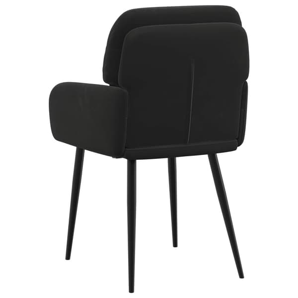 Matstolar 4 pcs Sammet Svart 59 x 59,5 x 90 cm
