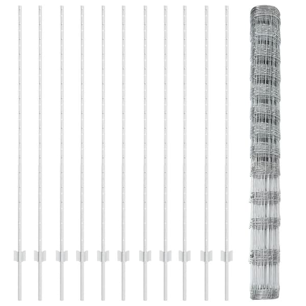 Stängsel med stolpe Silver 1,5 x 25 m Stål