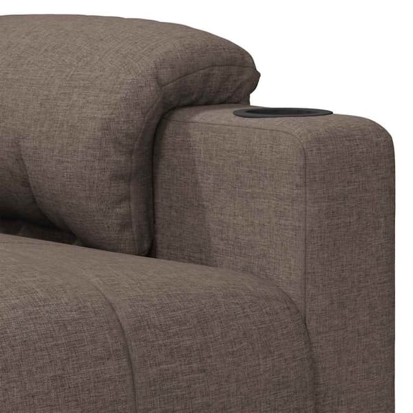 Massagefåtölj taupe tyg